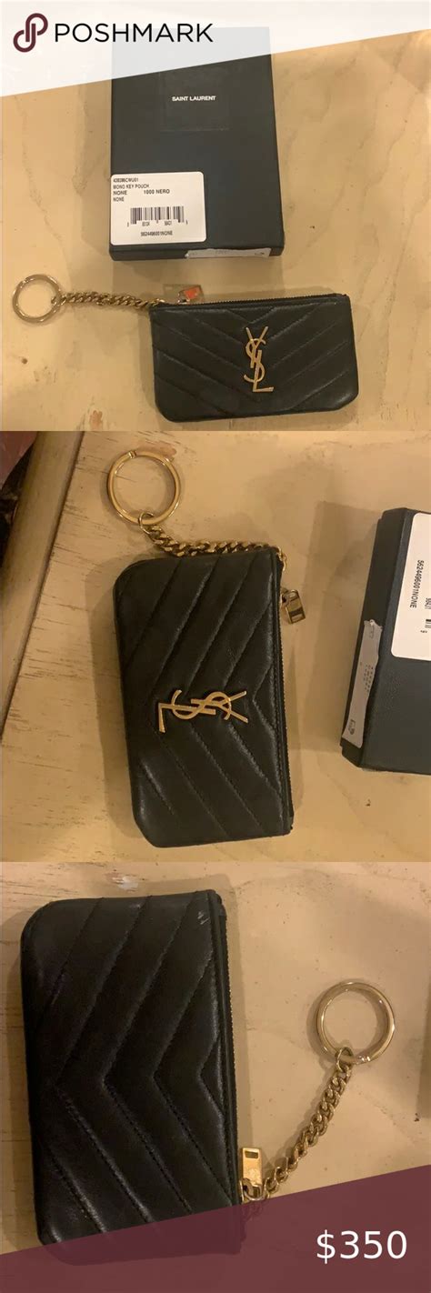 ysl card holder keychain|ysl key wallet.